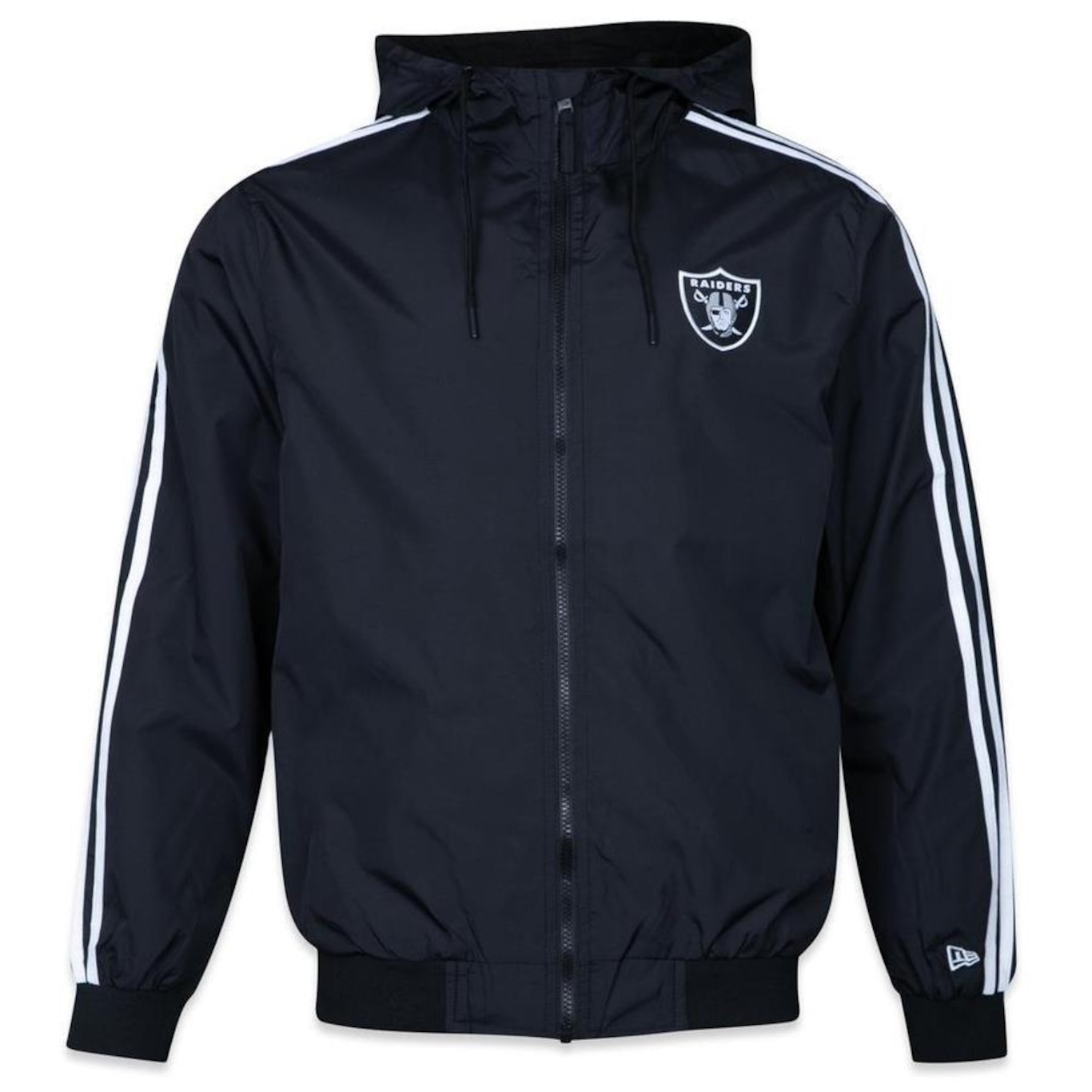 Jaqueta New Era Corta Vento Windbreaker Las Vegas Raiders Hiphop - Masculina - Foto 1