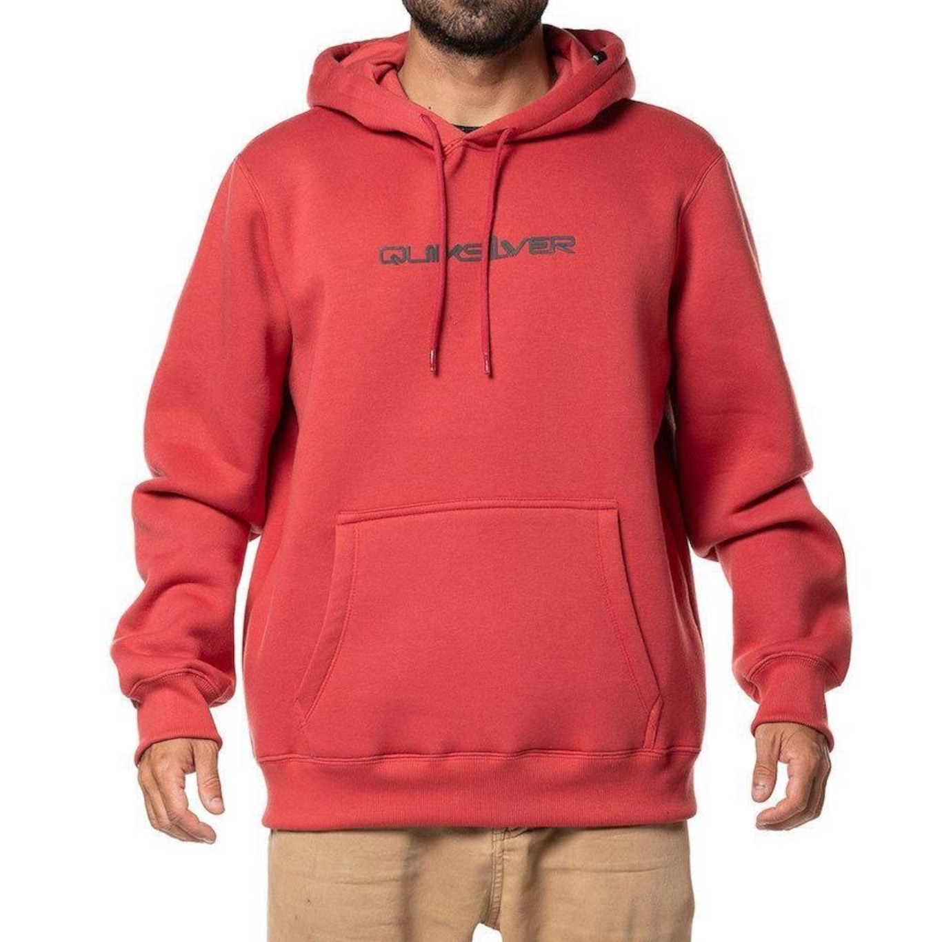 Blusão de Moletom Quiksilver Canguru Omni Font - Masculino - Foto 1