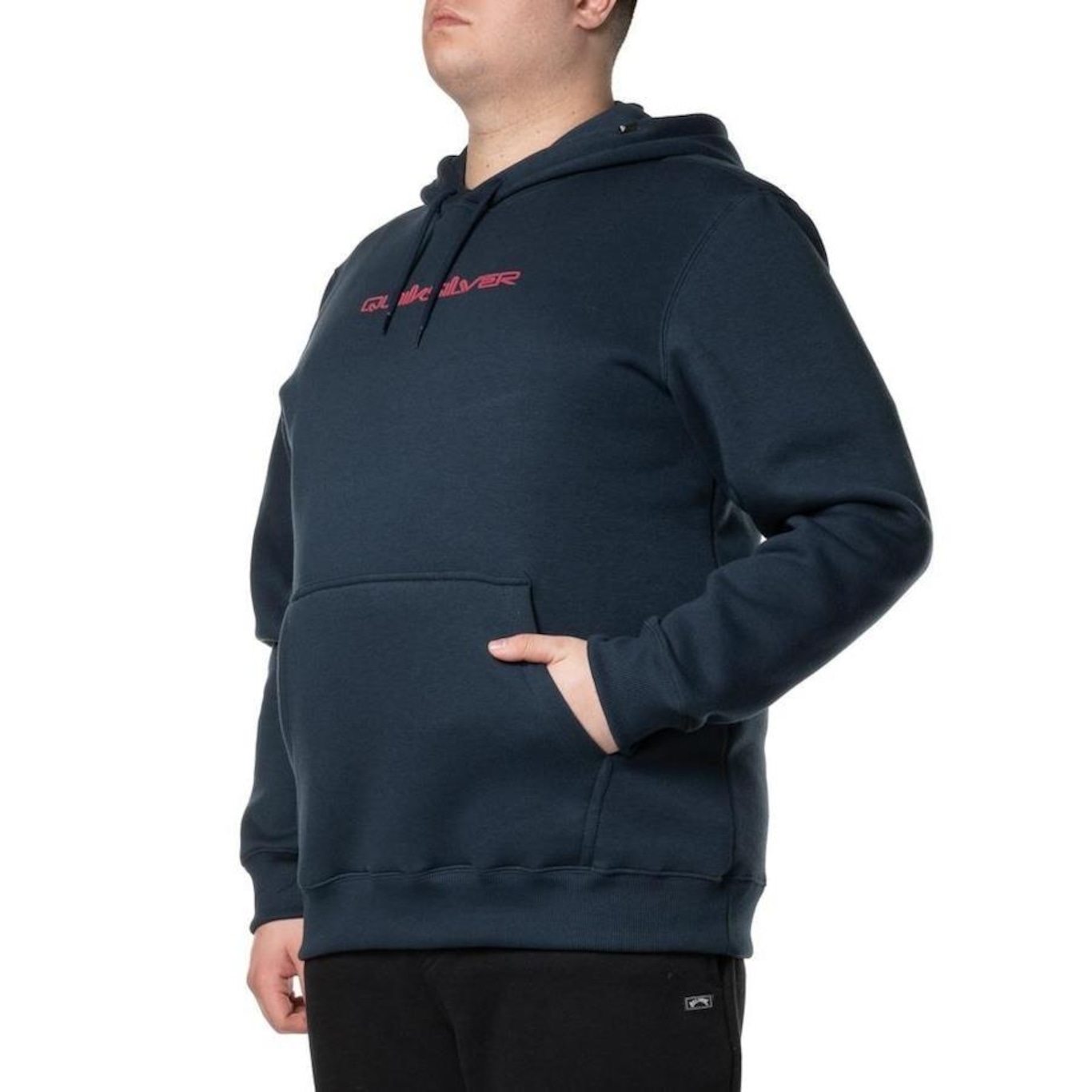 Blusão de Moletom Quiksilver Canguru Omni Font Plus Size - Masculino - Foto 3