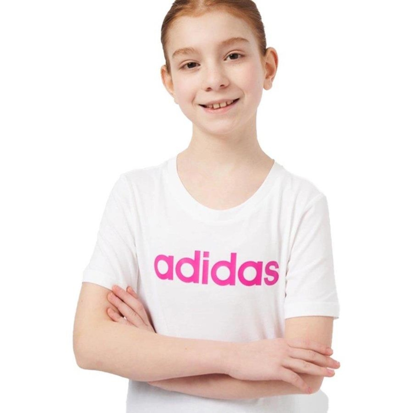 Camiseta adidas Linear Logo - Infantil - Foto 3