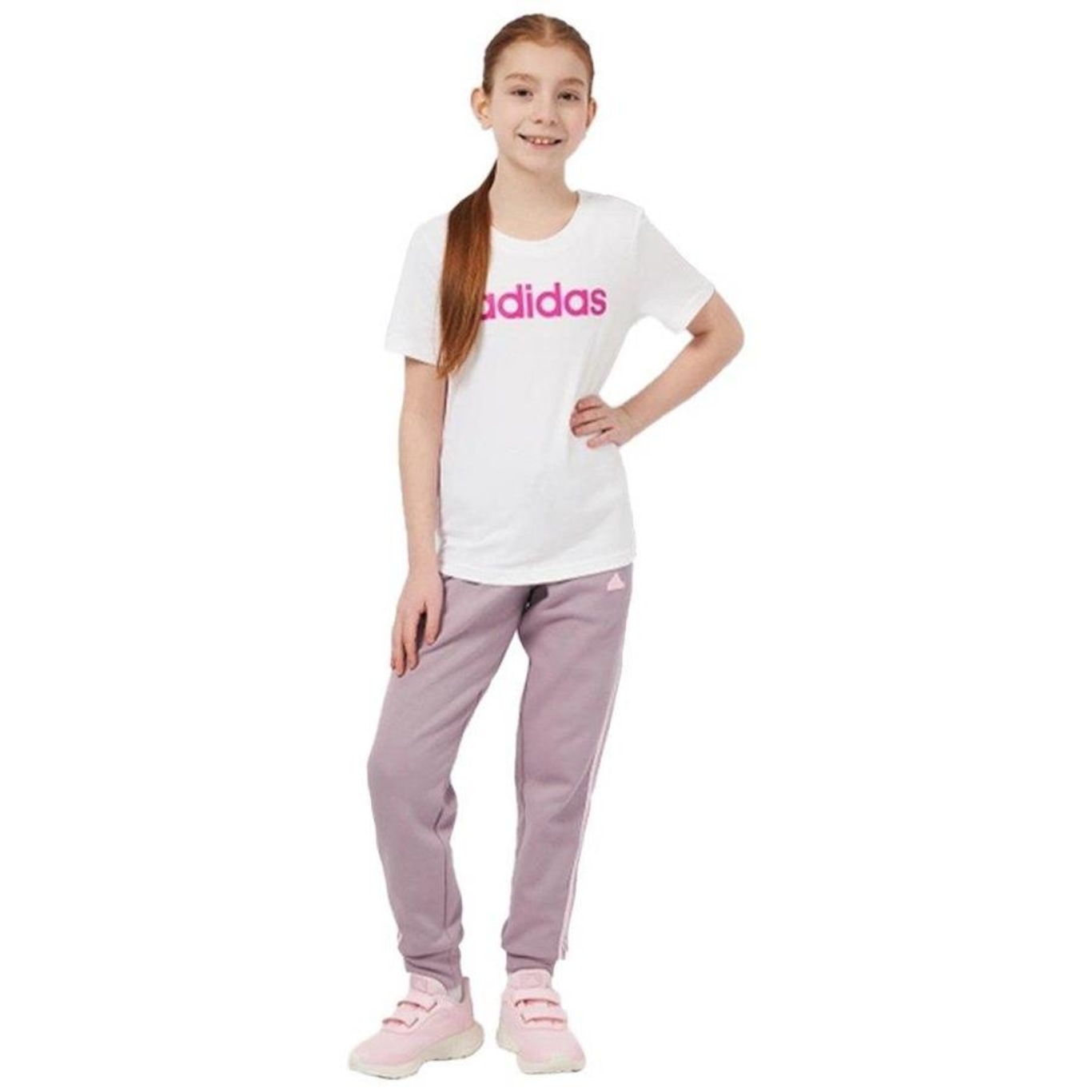 Camiseta adidas Linear Logo - Infantil - Foto 4