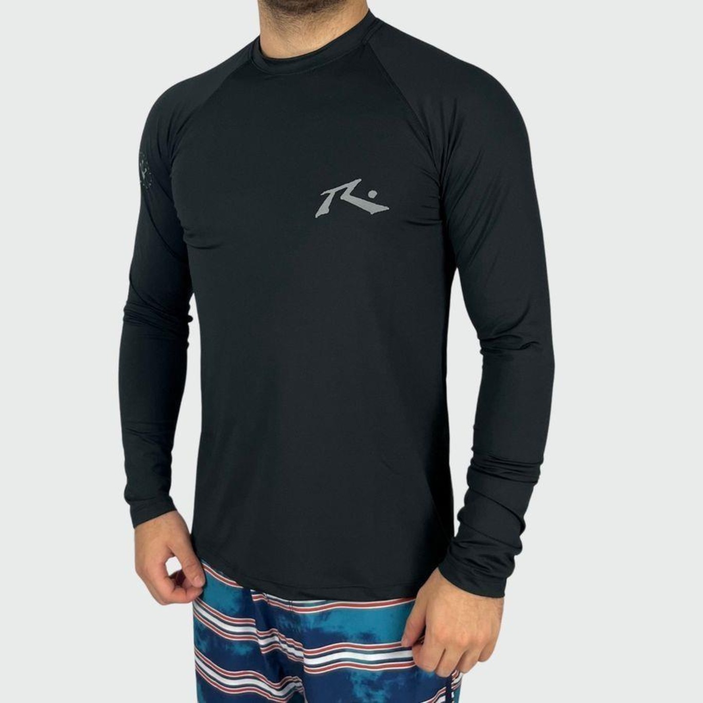 Camiseta Manga Longa Rusty Lycra Surf Ride - Masculina - Foto 3