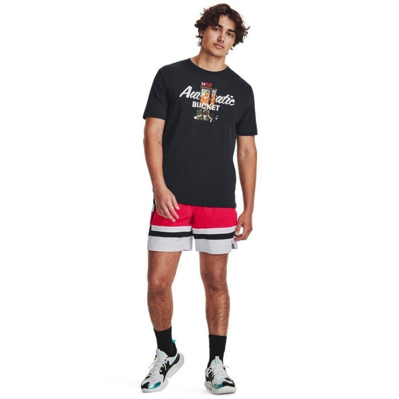 Camiseta de Basquete Under Armour Claw Machine - Masculina - Foto 2