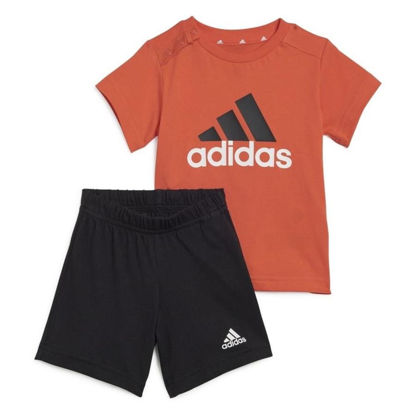 Conjunto adidas Essentials Logo Camiseta + Short - Infantil - Foto 1