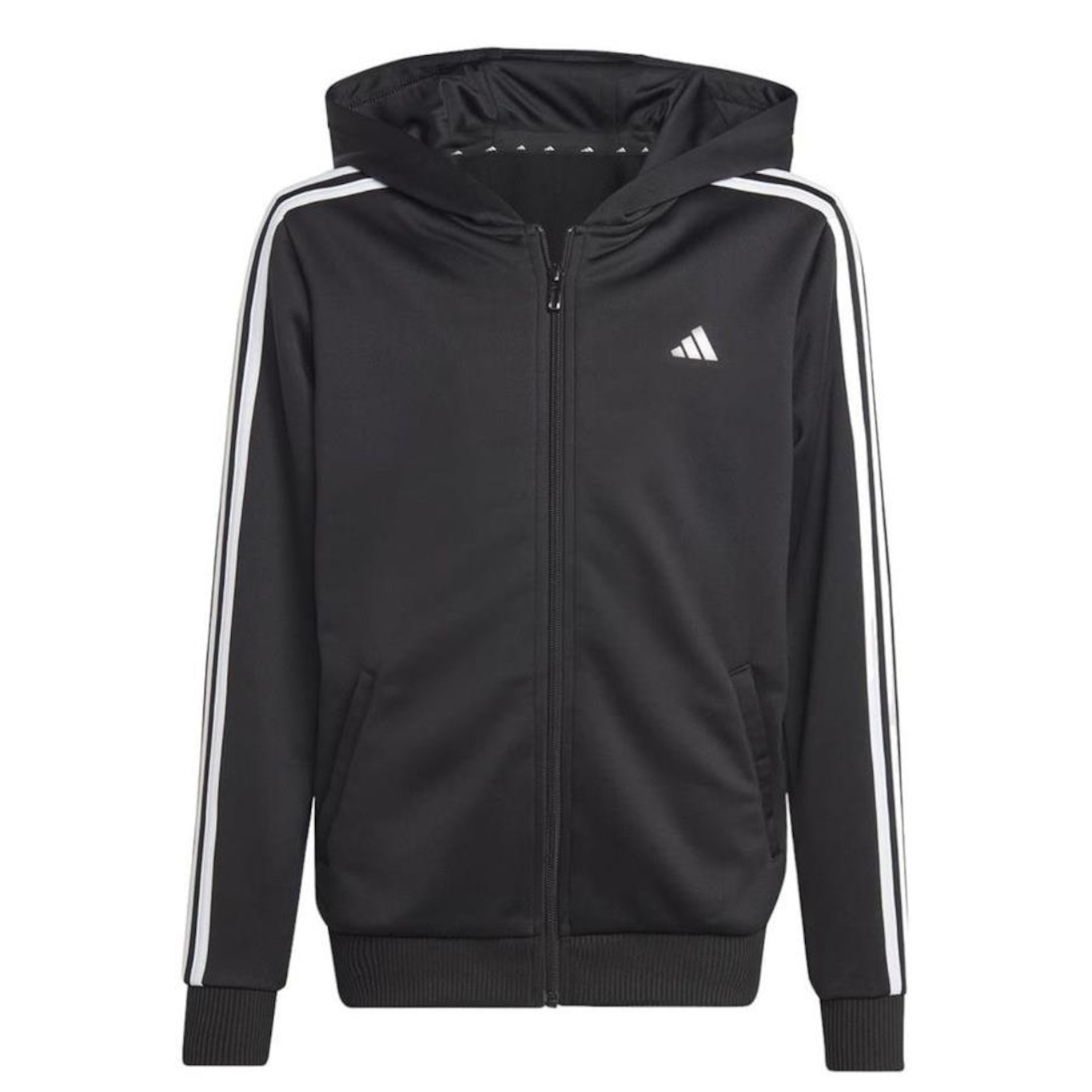 Jaqueta com Capuz adidas Essentials 3 Stripes - Infantil - Foto 1