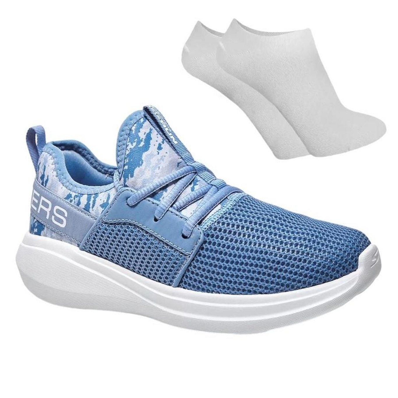 Kit Tênis Skechers Go Run Fast Valor - Feminino + Par de Meia - Foto 1