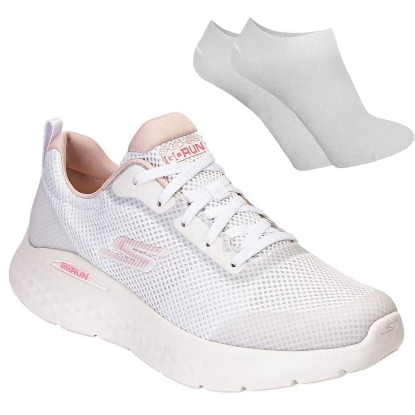 Kit Tênis Skechers Go Run Lite - Feminino + Par de Meia - Foto 1