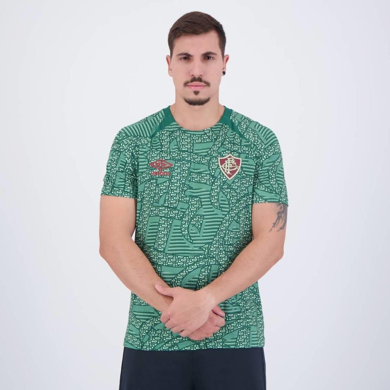 Camisa do Fluminense Aquecimento 2024 Umbro - Masculina - Foto 1