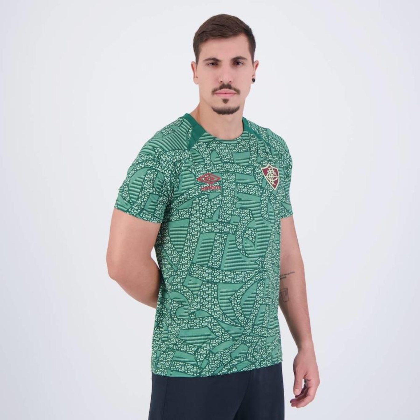 Camisa do Fluminense Aquecimento 2024 Umbro - Masculina - Foto 2