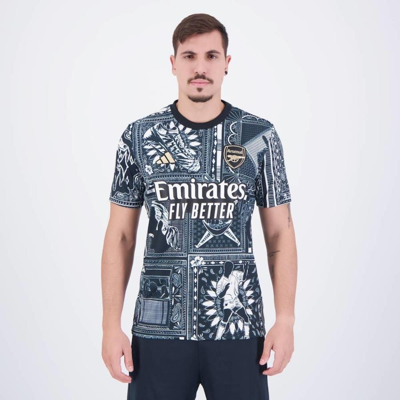 Camisa do Arsenal Pré-Jogo 2024 adidas - Masculina - Foto 1