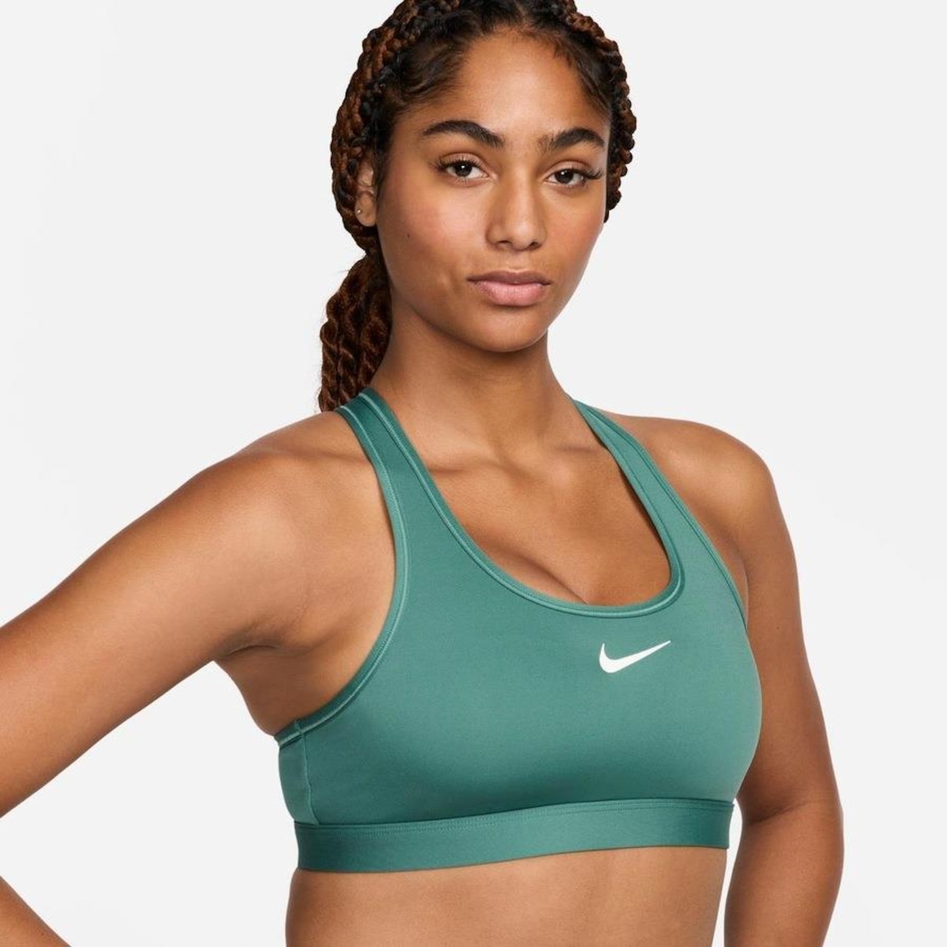 Top Fitness Nike Swoosh - Feminino - Foto 1