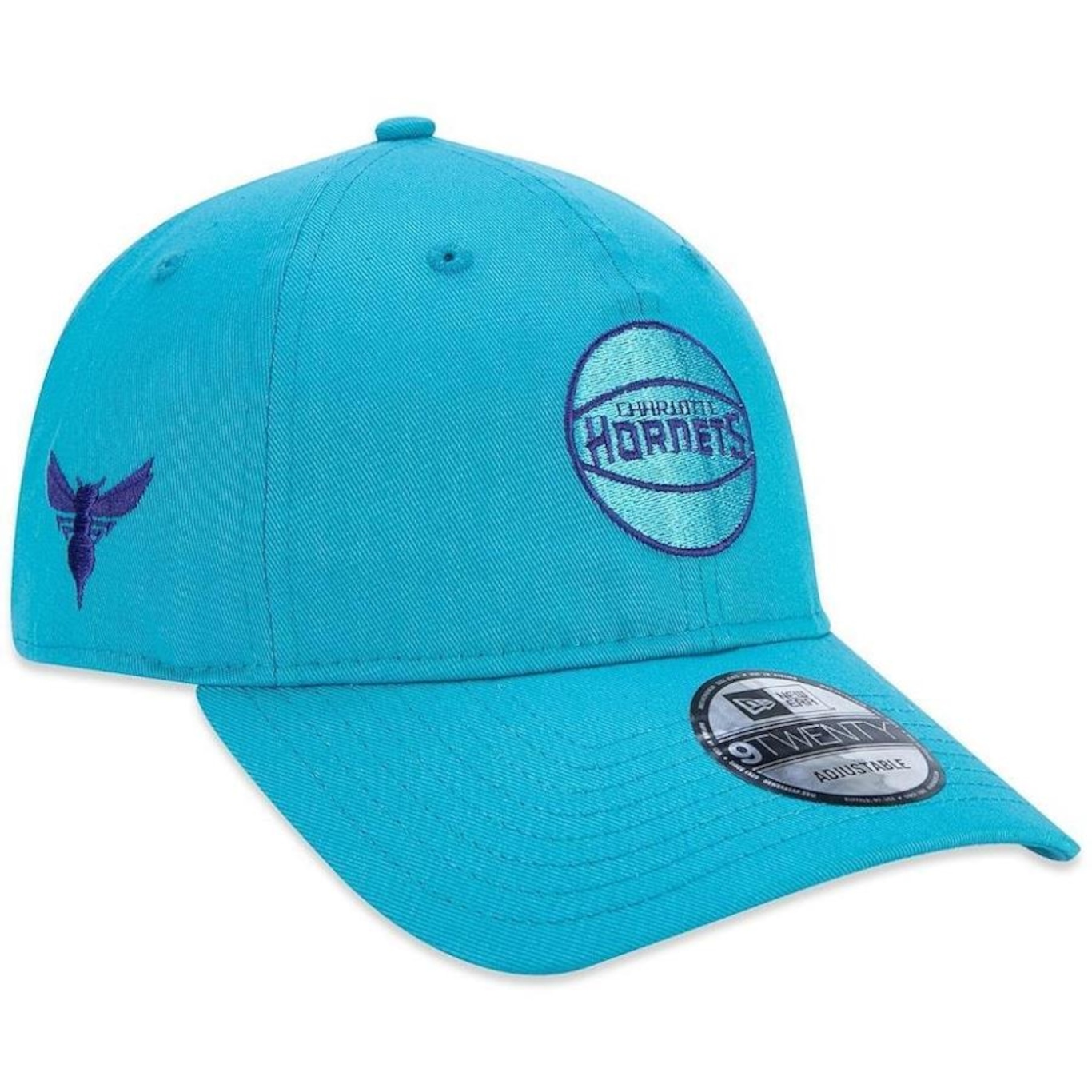 Boné Aba Curva New Era 920 Charlotte Hornets Core Nba - Strapback - Adulto - Foto 4