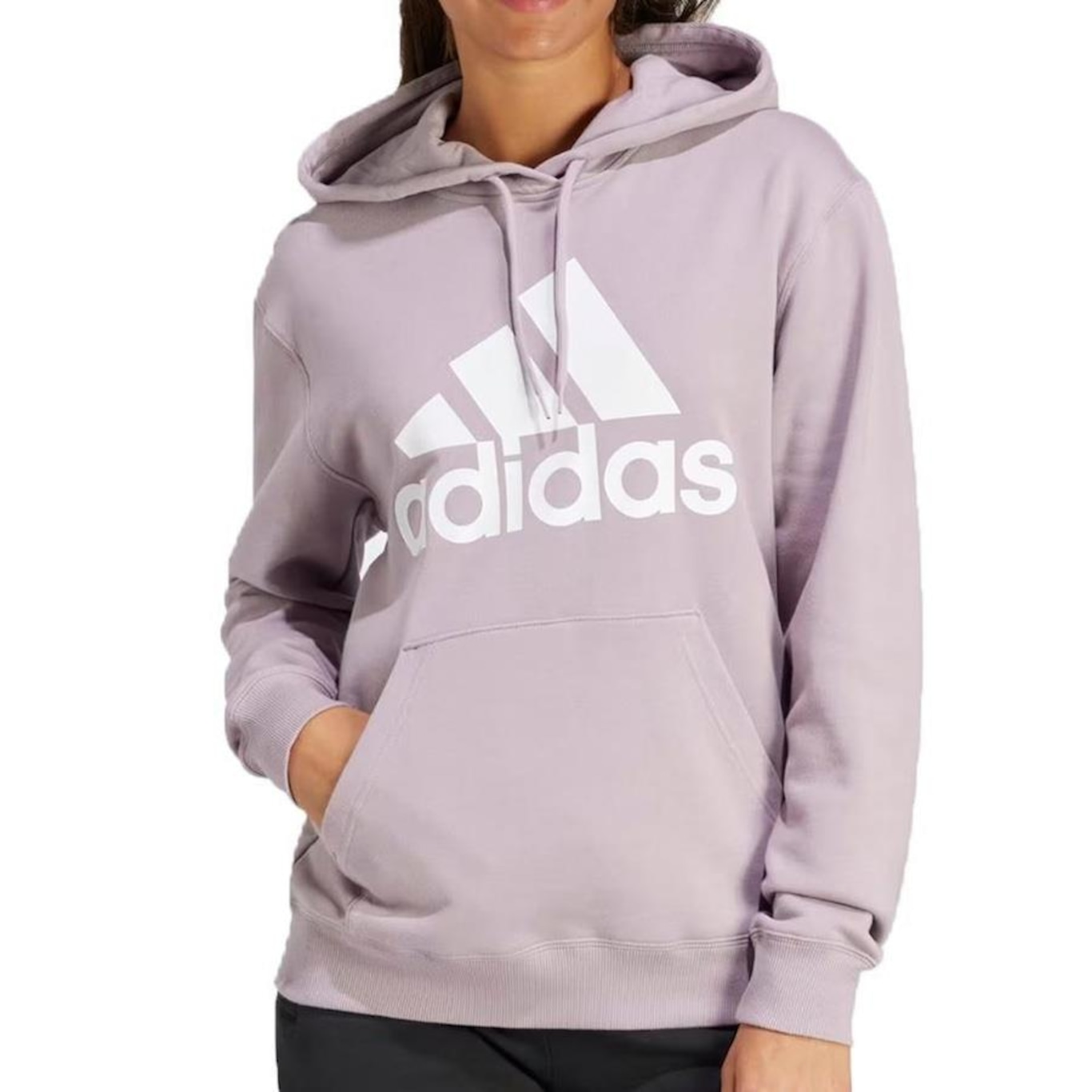 Blusão de Moletom com Capuz adidas Big Logo Essentials - Feminino - Foto 1