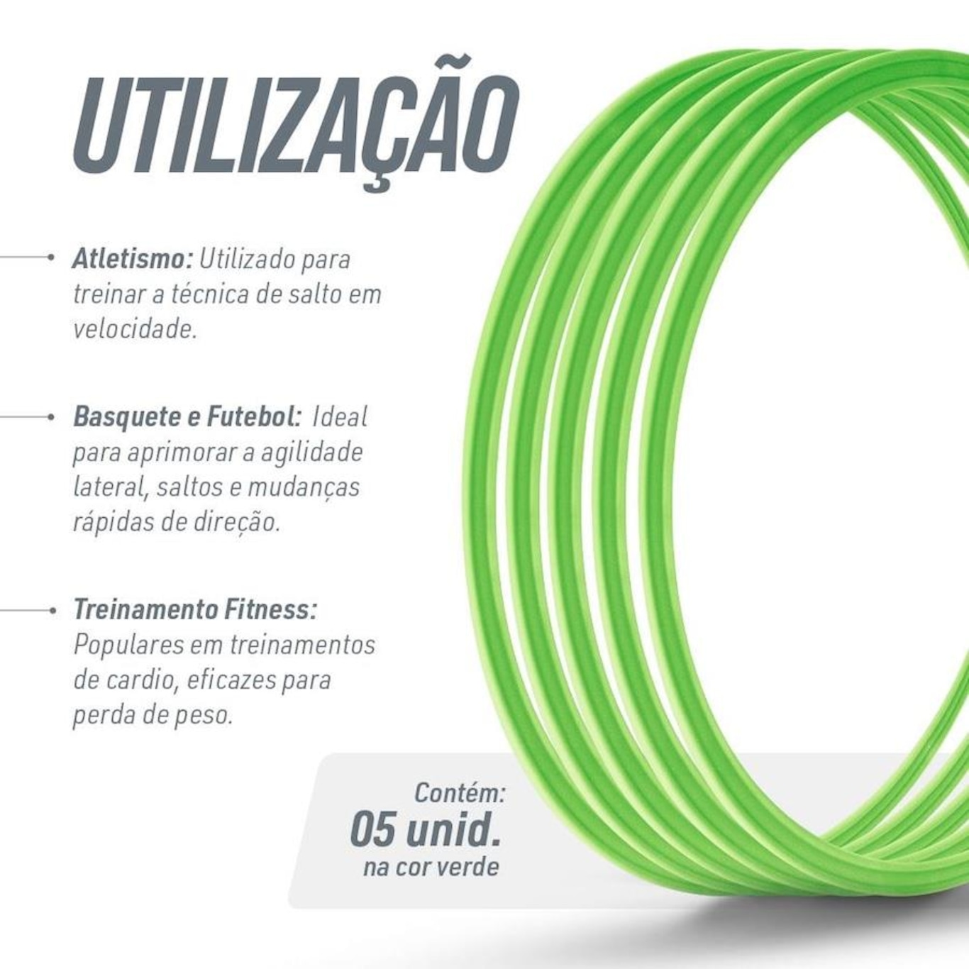 Argola de Agilidade Pista e Campo 40cm - 5 unidades - Foto 5