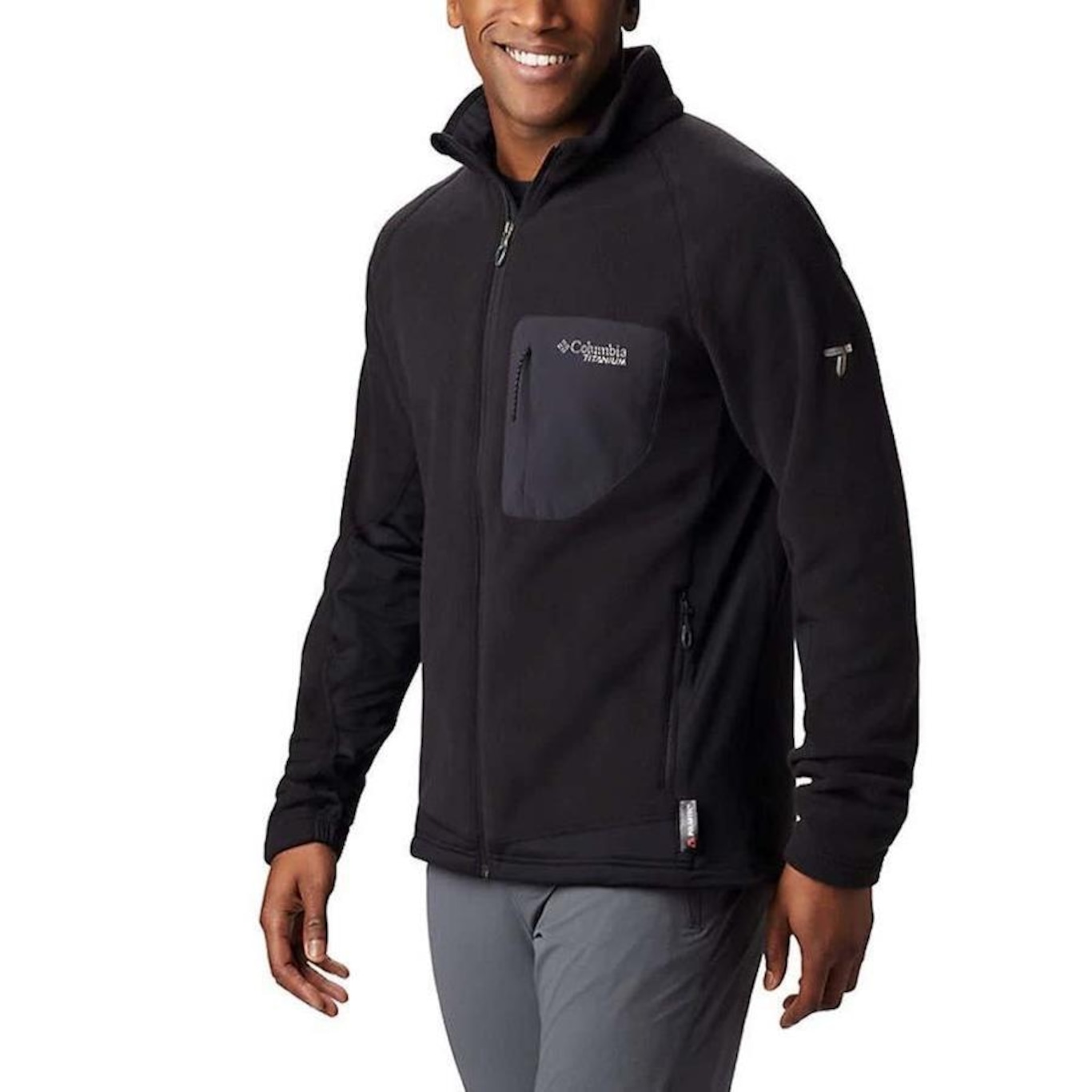 Jaqueta sem Capuz Columbia Titan Pass 2.0 Fleece - Masculina - Foto 1