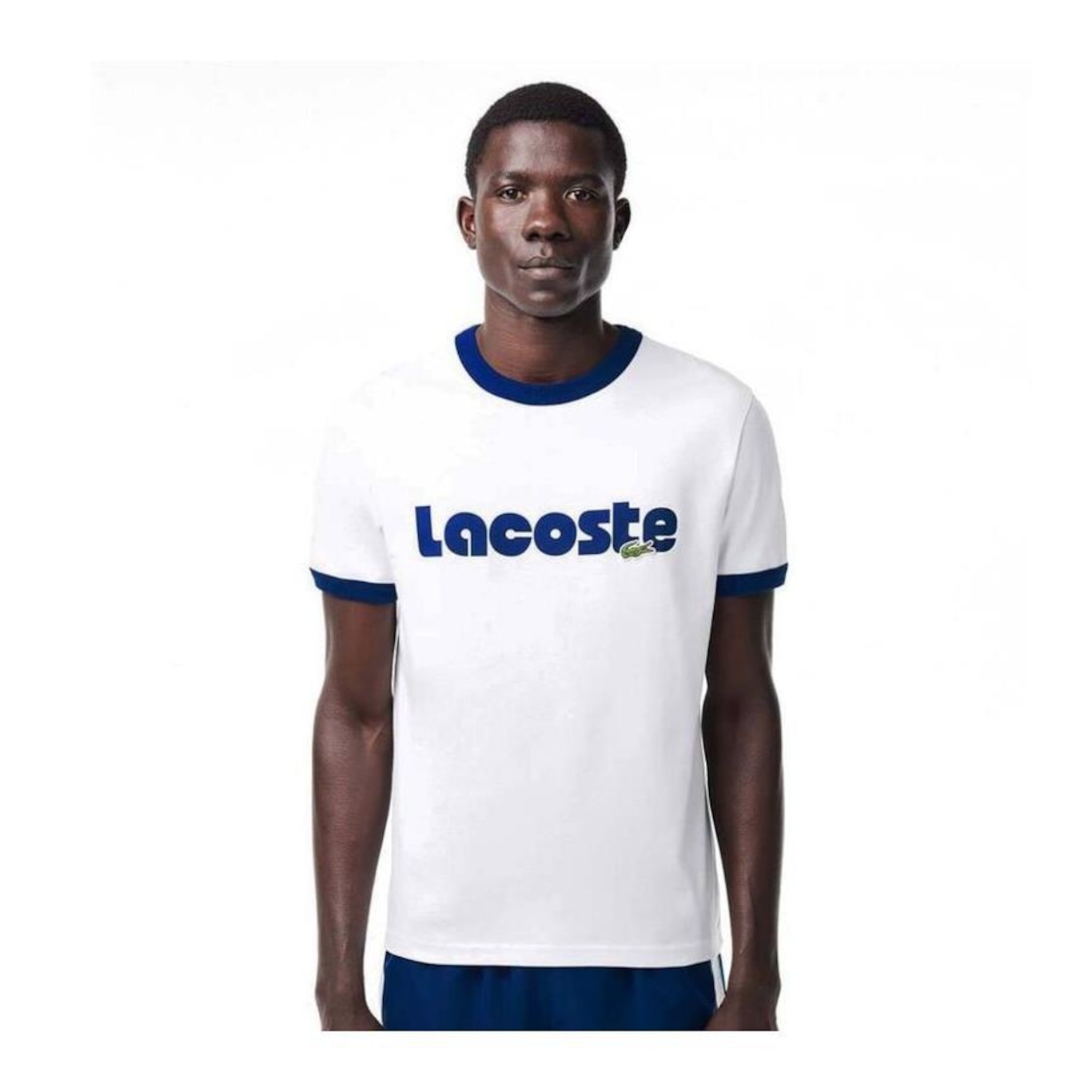 Camiseta Lacoste Retrô Logo - Masculina - Foto 1