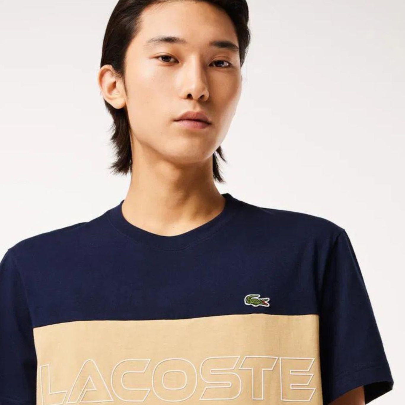 Camiseta Lacoste Color Block Masculina - Foto 4