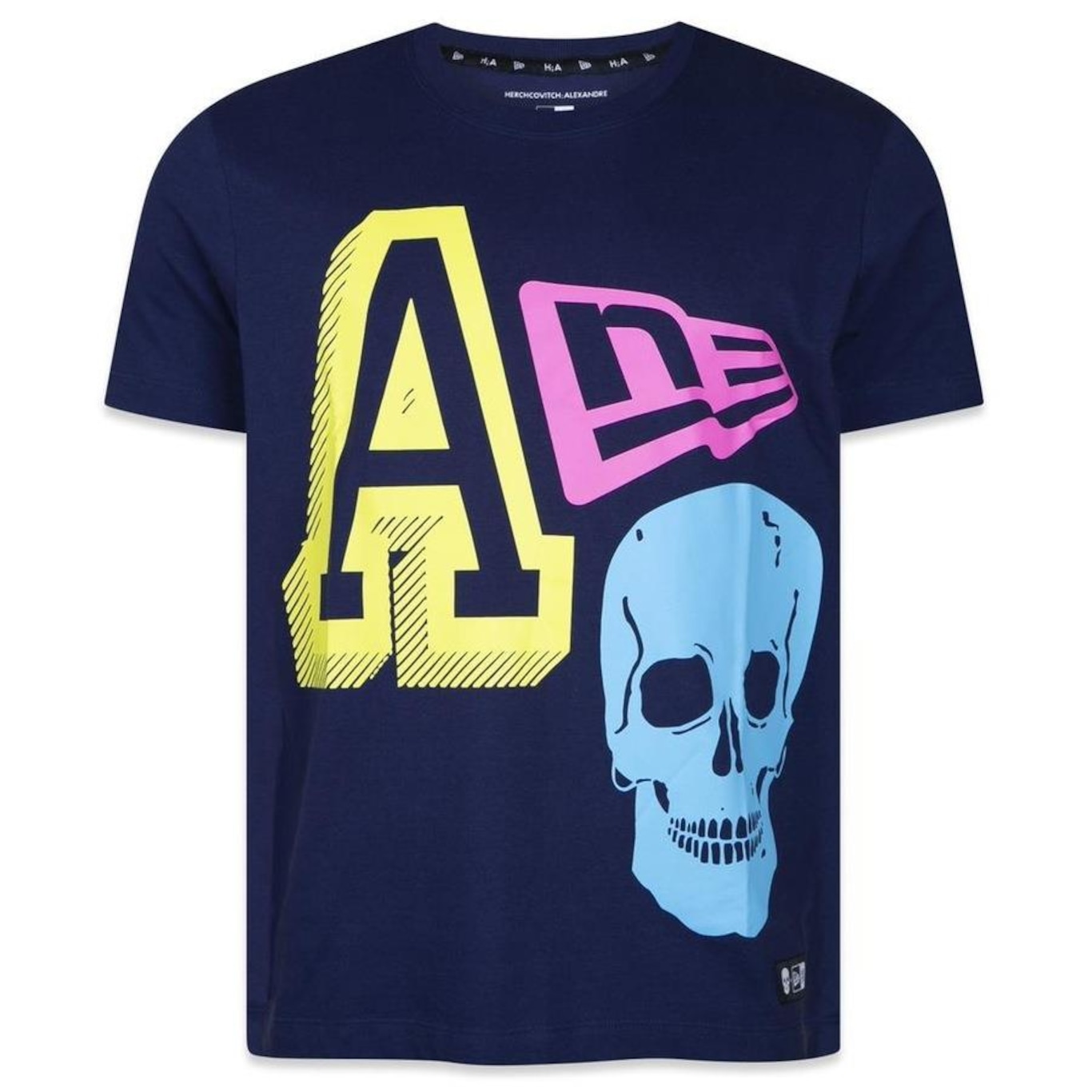 Camiseta New Era Collab Alexandre Herchcovitch Skull - Masculina - Foto 1