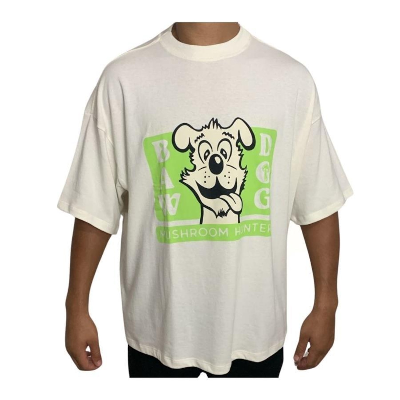 Camiseta Baw Over Dog Mushroom - Unissex - Foto 1