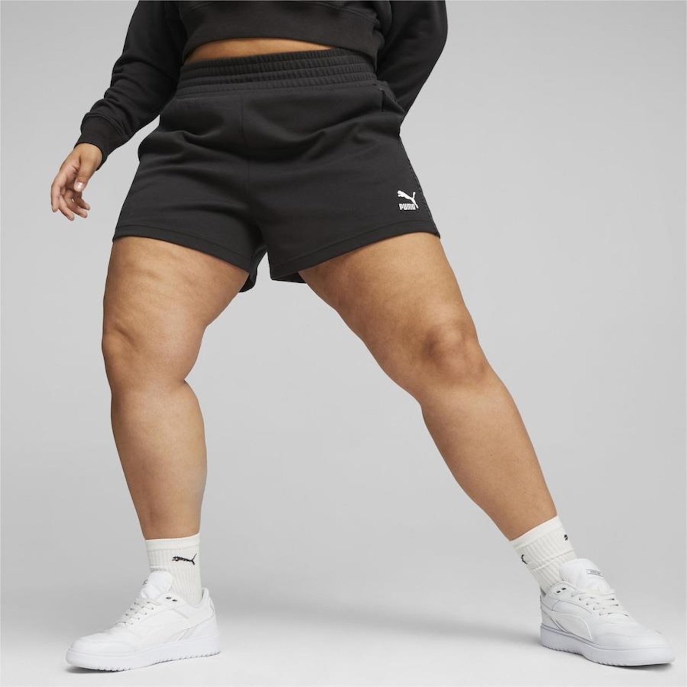 Shorts Puma Cintura Alta T7 - Feminino - Foto 3