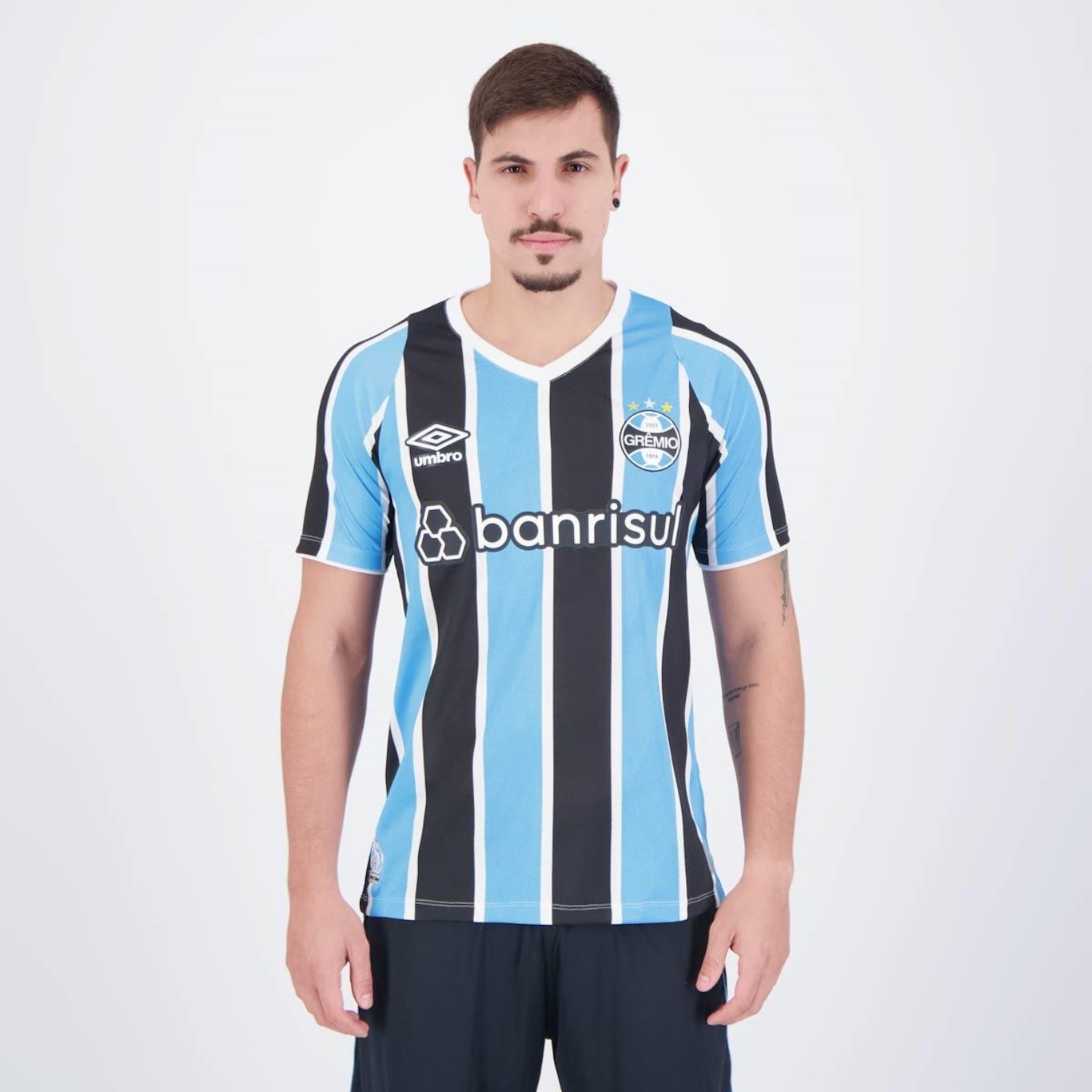 Camisa Umbro Grêmio I 2024 com Número - Masculina - Foto 1