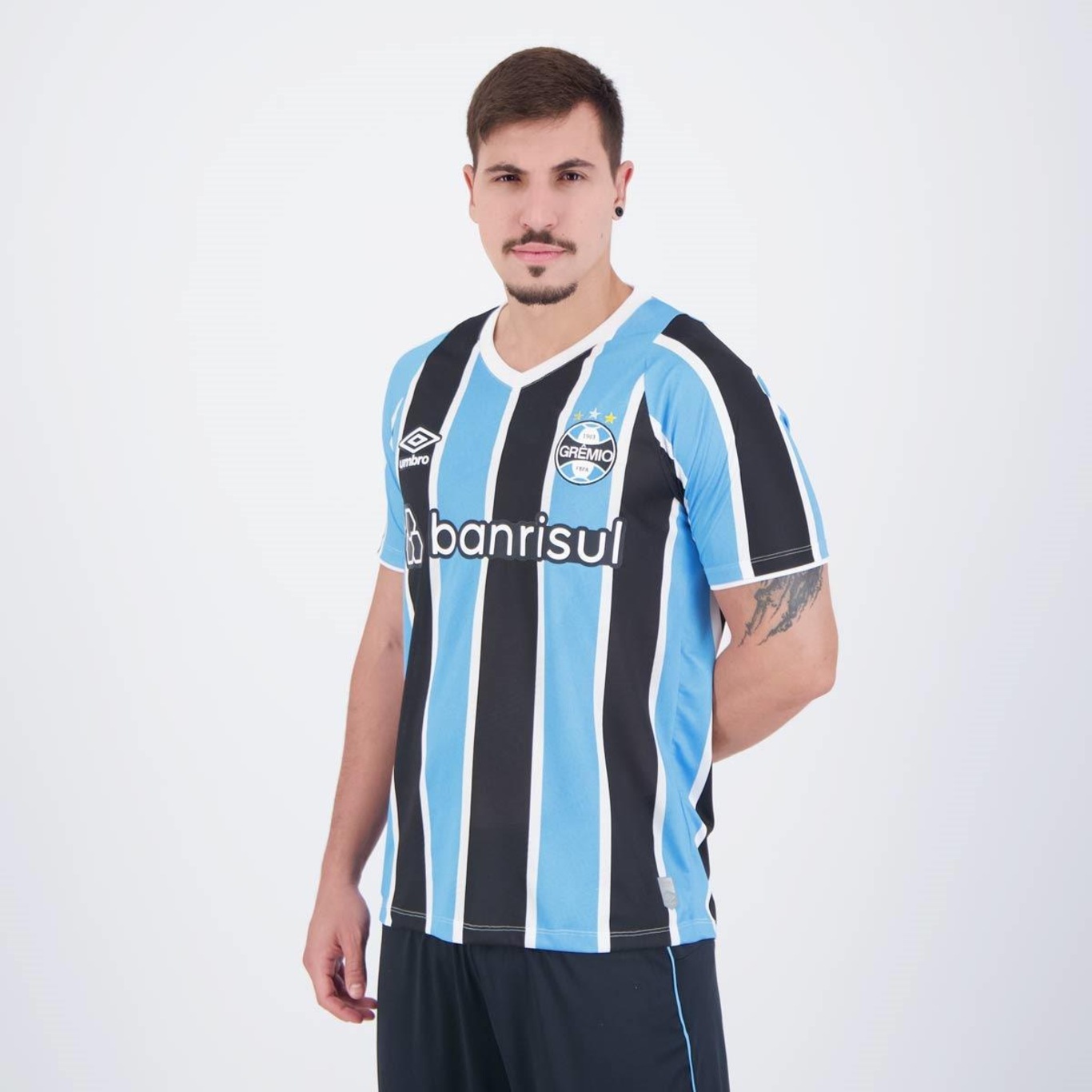 Camisa Umbro Grêmio I 2024 com Número - Masculina - Foto 3