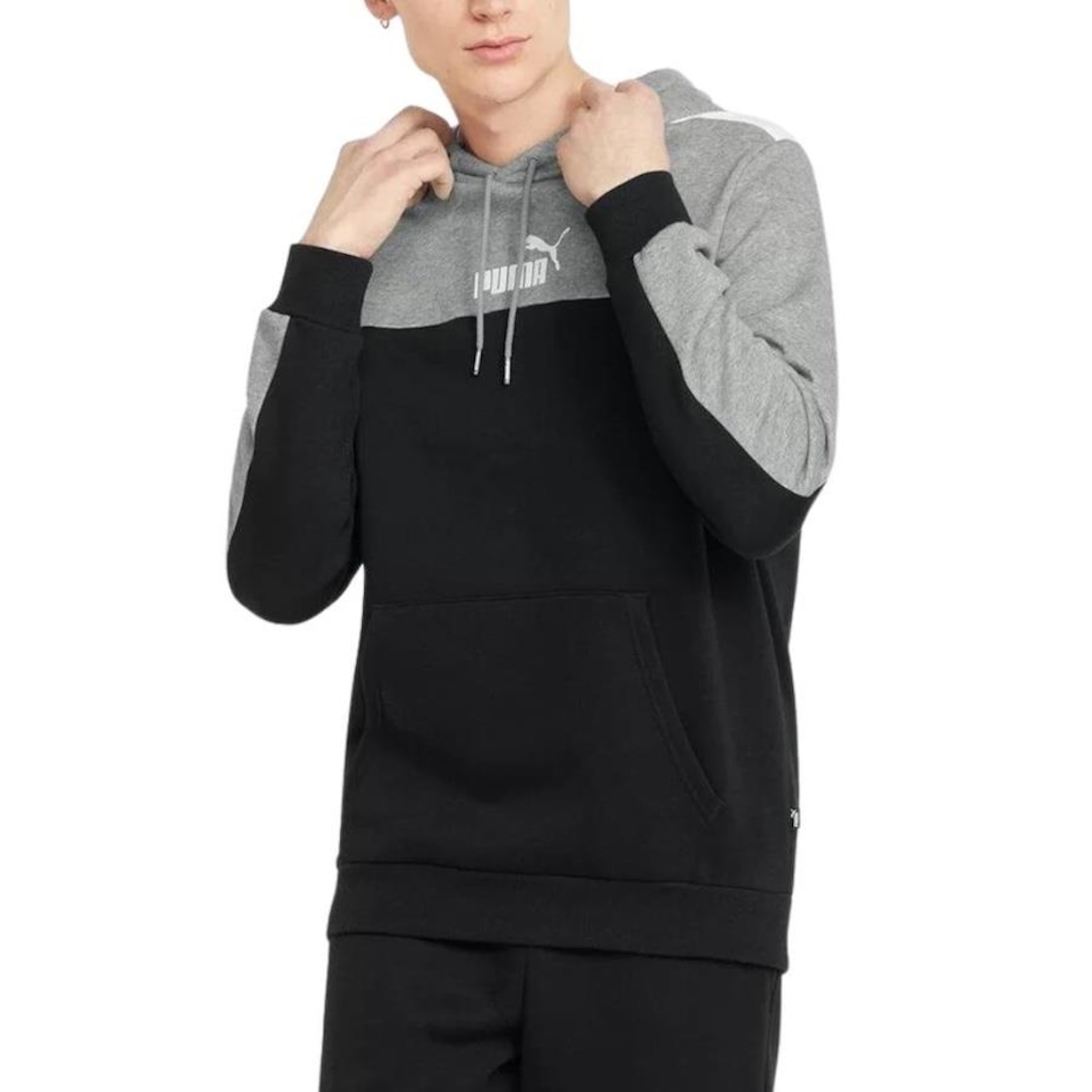 Blusão Puma Essentials Plus Block Fleece - Masculino - Foto 2