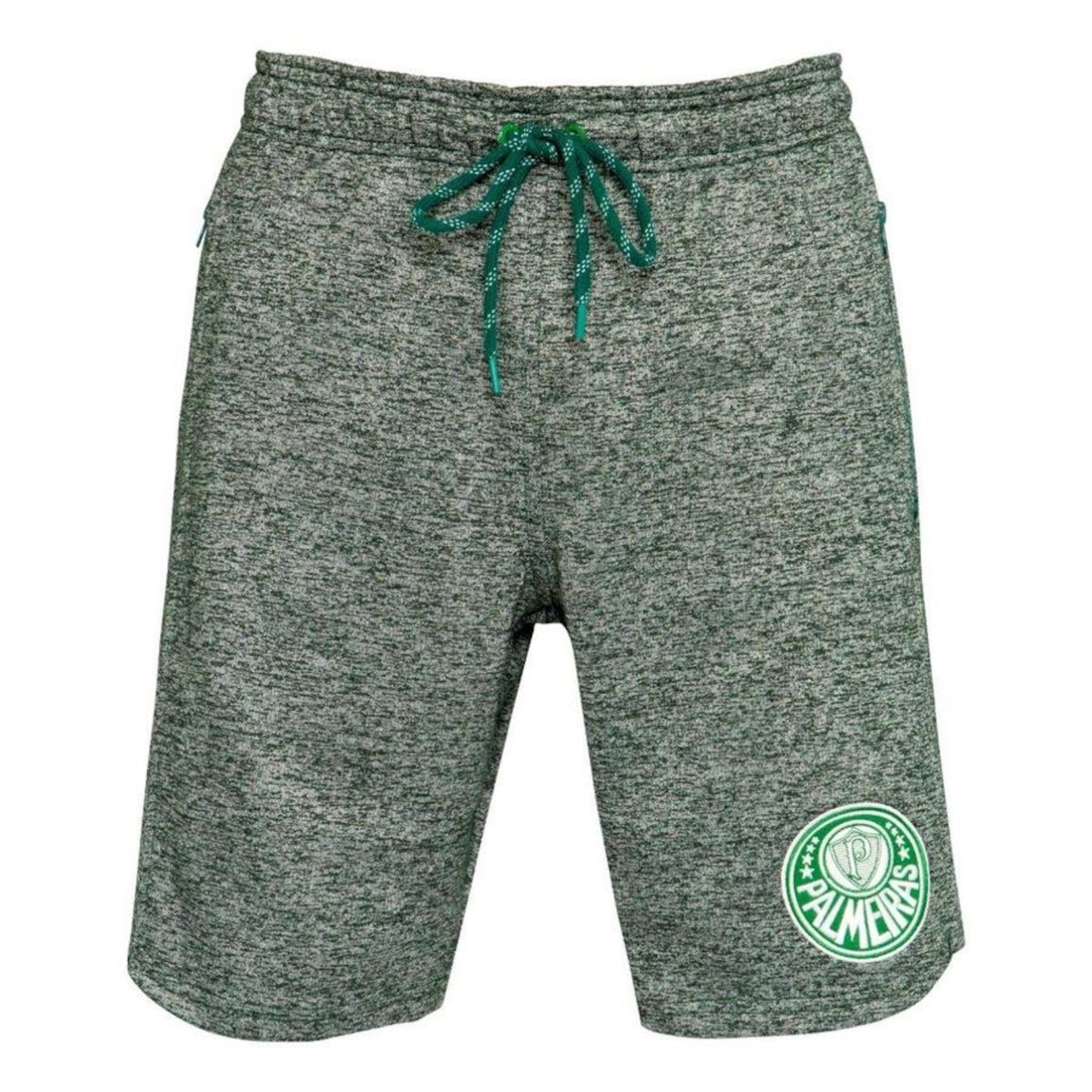 Bermuda de Moletom do Palmeiras Bolso Zíper Surf Center - Masculina - Foto 1