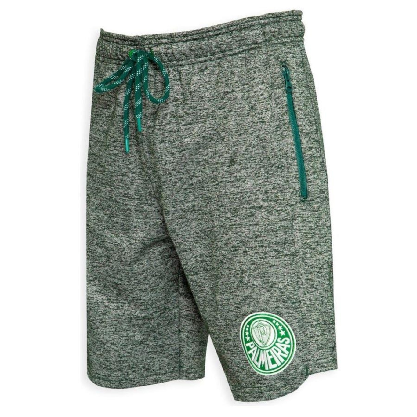 Bermuda de Moletom do Palmeiras Bolso Zíper Surf Center - Masculina - Foto 2