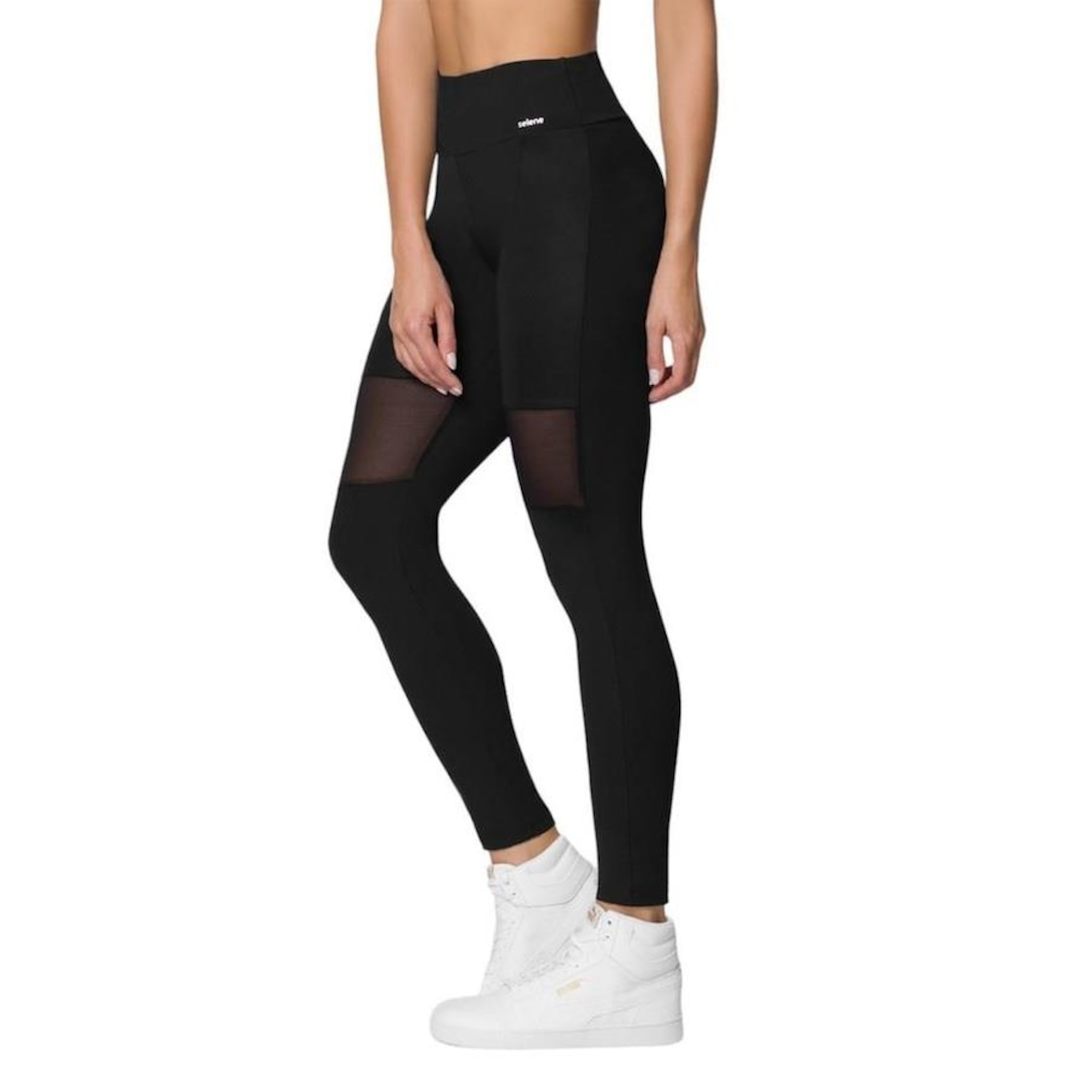 Kit Selene: Top Fitness com Bojo + Calça Legging Recortes Cirre - Feminino - Foto 3