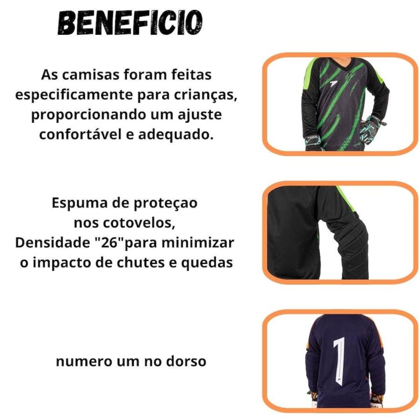 Kit de Goleiro Poker: Camisa Bold + Calça - Infantil - Foto 2