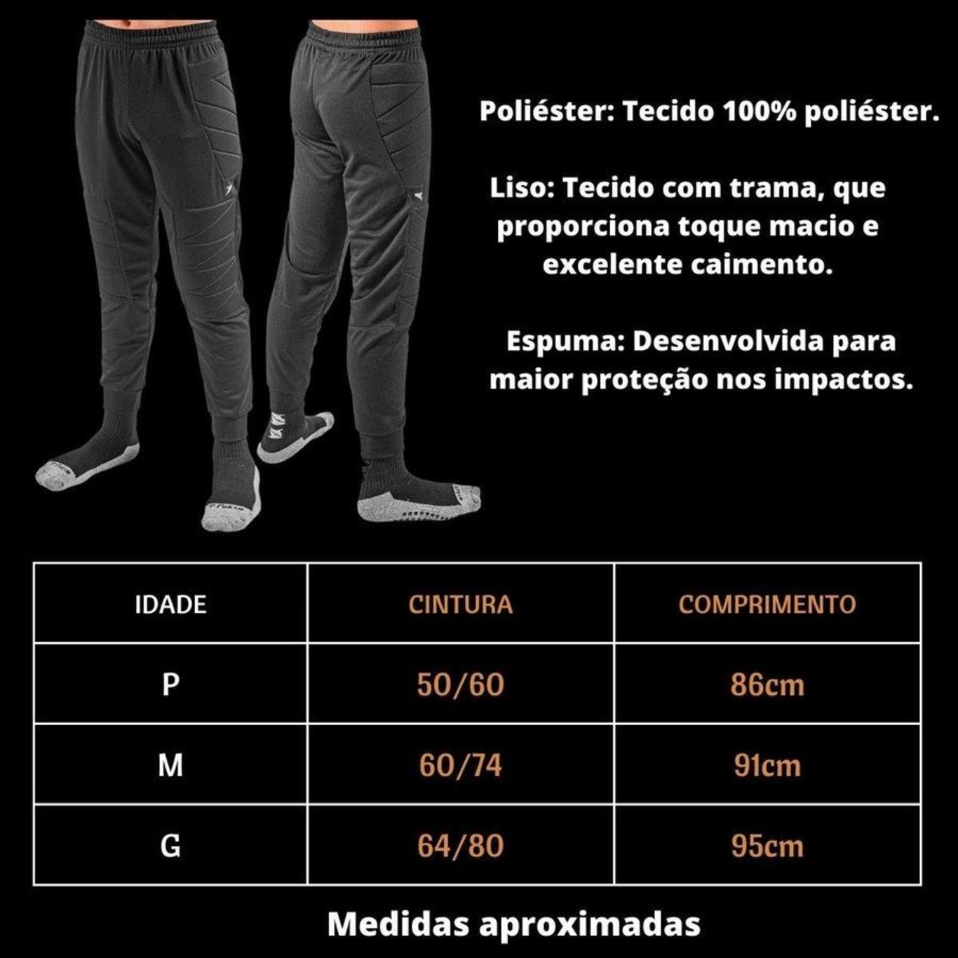 Kit de Goleiro Poker: Camisa Bold + Calça - Infantil - Foto 6