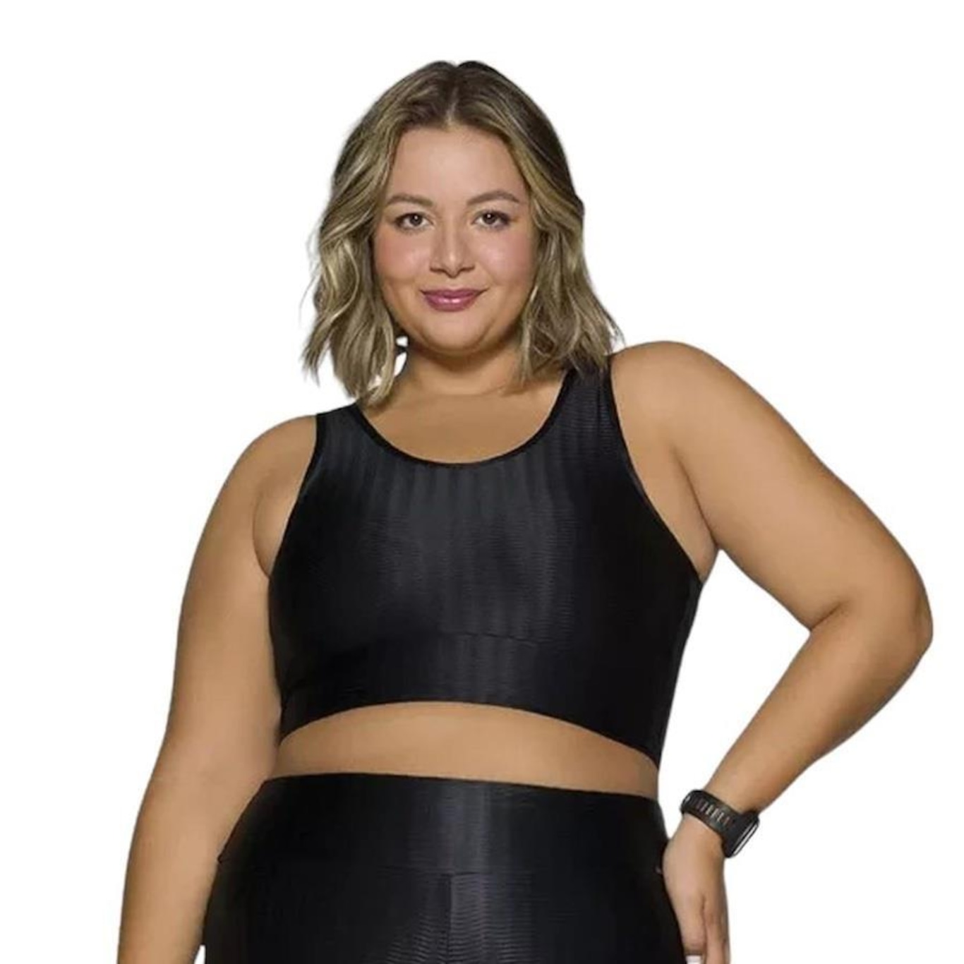 Conjunto Selene: Top Fitness + Bermuda 3D Plus Size - Feminino - Foto 2