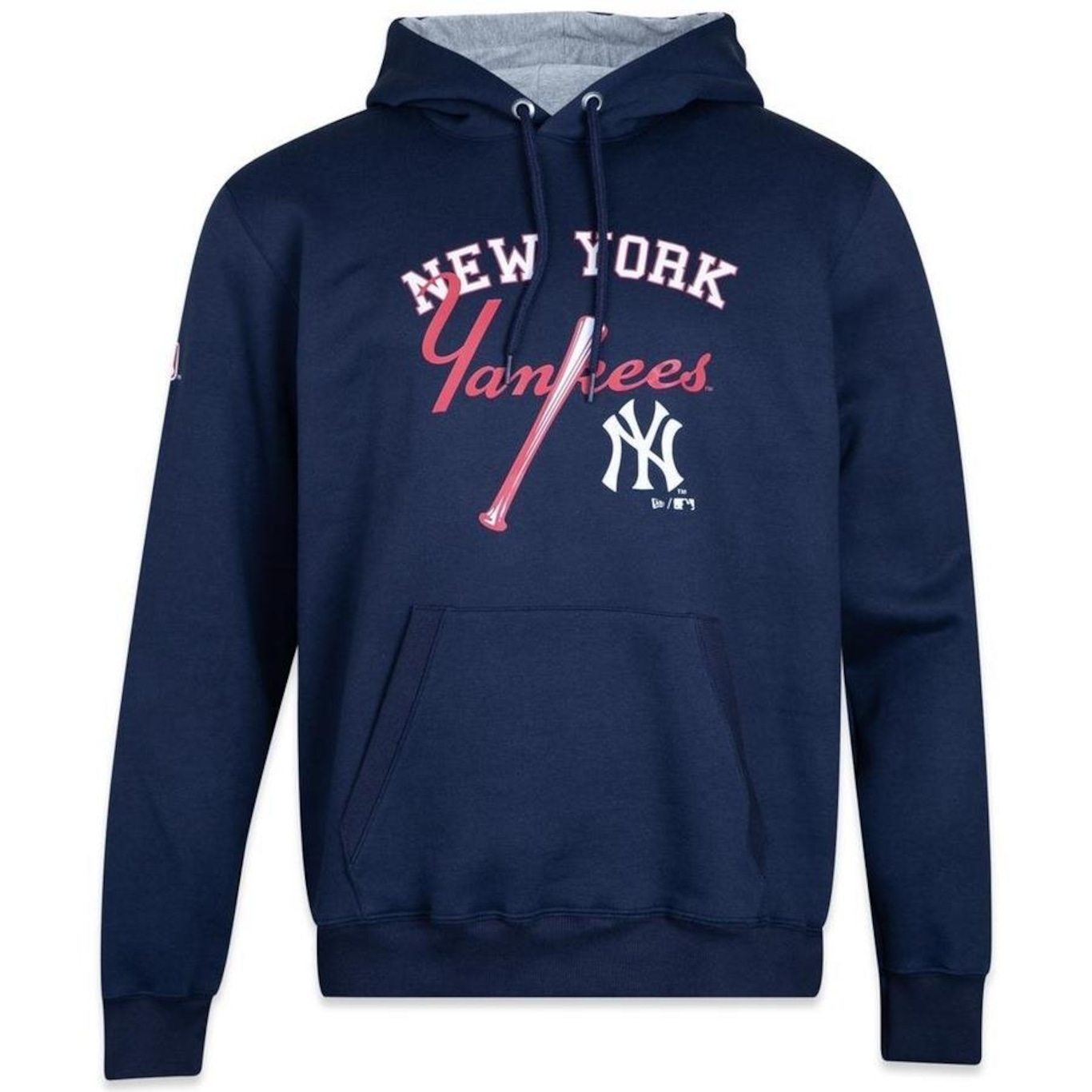 Blusão de Moletom com Capuz New Era Fechado New York Yankees Club House - Masculino - Foto 1