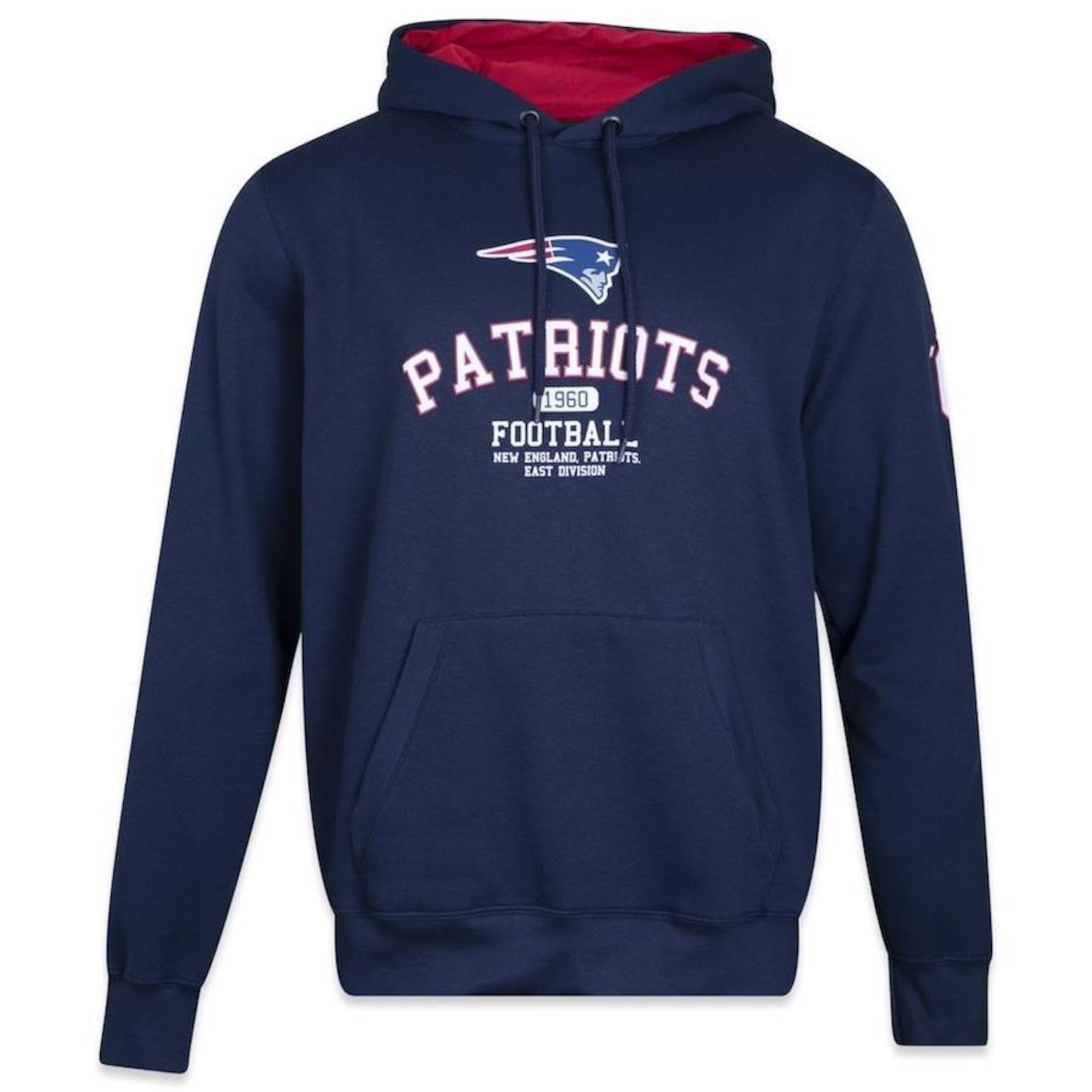 Blusão de Moletom com Capuz New Era Fechado New England Patriots Club House - Masculino - Foto 1