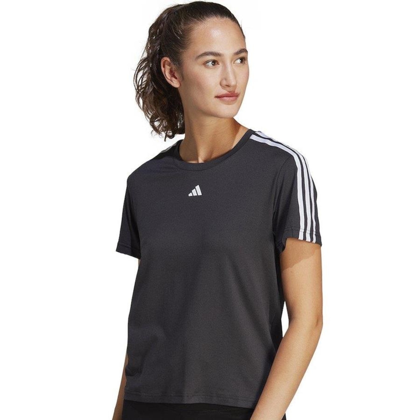 Camiseta adidas Train Essentials 3S - Feminina - Foto 1