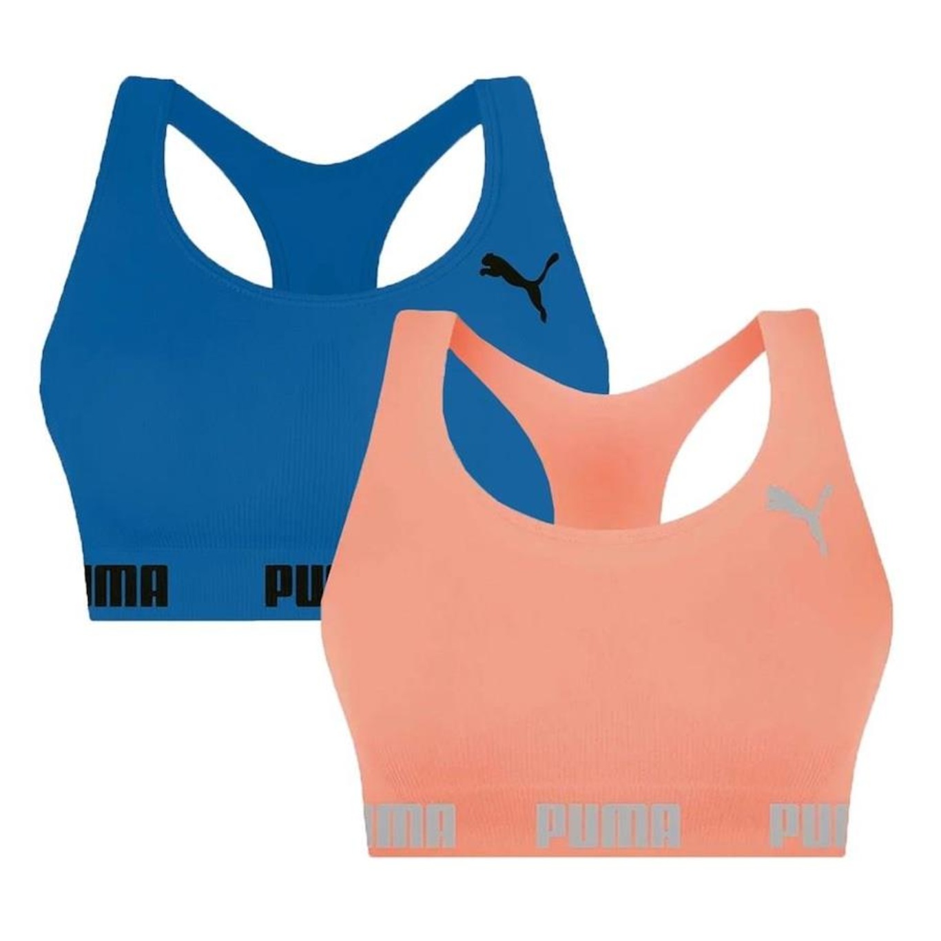 Kit Top Fitness Puma Nadador sem Costura - 2 Unidades - Feminino - Foto 1