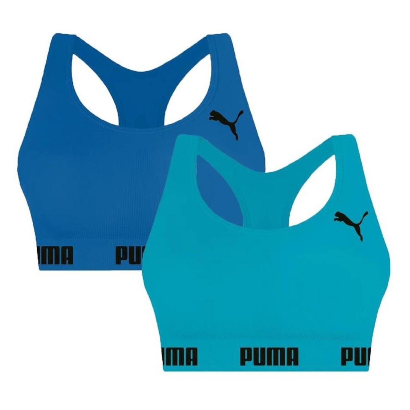 Kit Top Fitness Puma Nadador sem Costura - 2 Unidades - Feminino - Foto 1