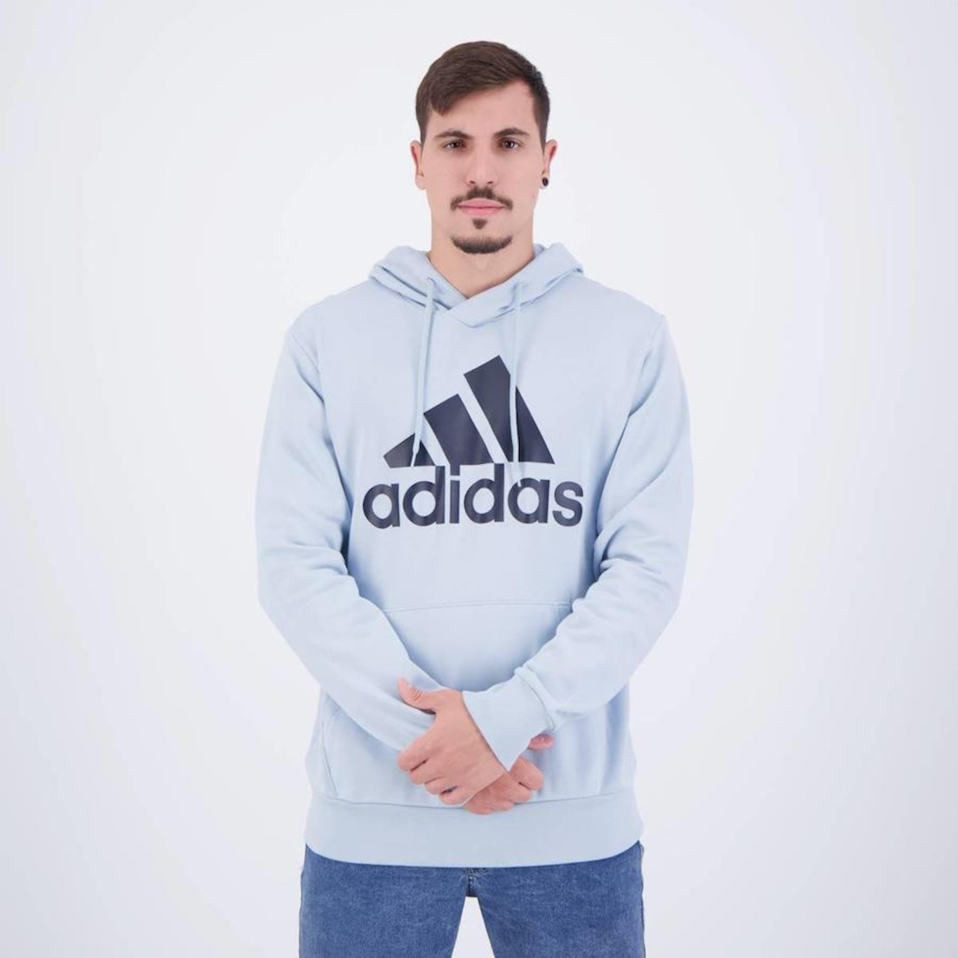 Blusão de Moletom adidas Big Logo - Masculino - Foto 1