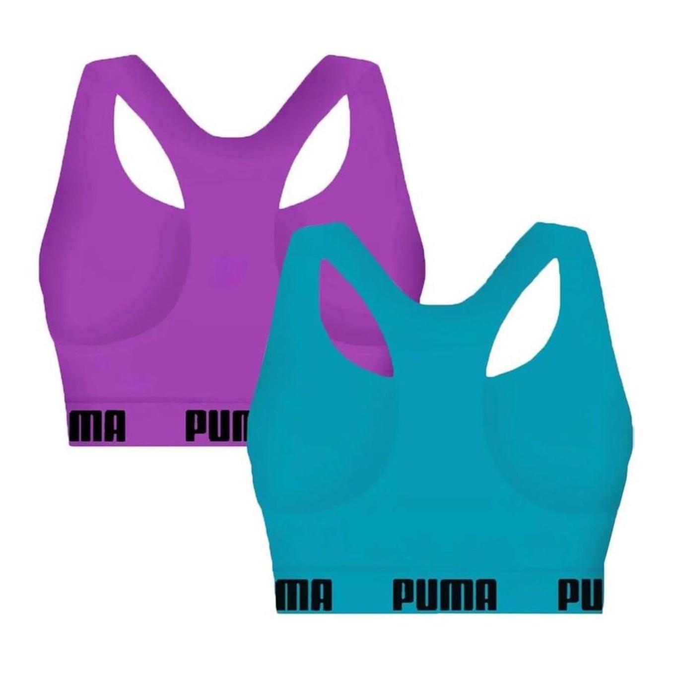 Kit Top Fitness Puma Nadador sem Costura - 2 Unidades - Feminino - Foto 2