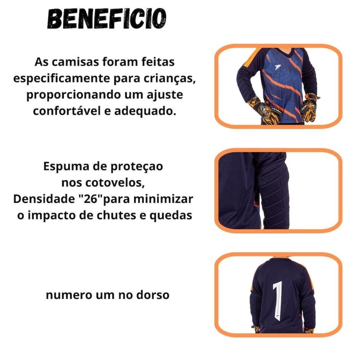 Kit Goleiro de Futebol Poker: Camisa + Calça + Meia - Infantil - Foto 2