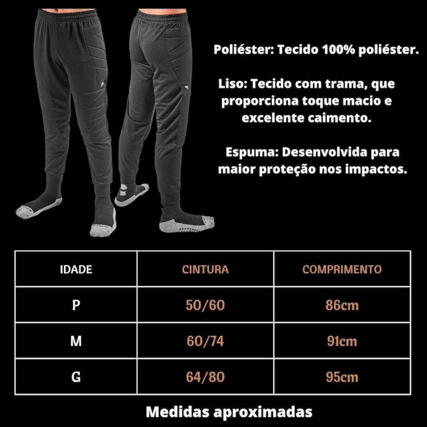 Kit Goleiro de Futebol Poker: Camisa + Calça + Meia - Infantil - Foto 5