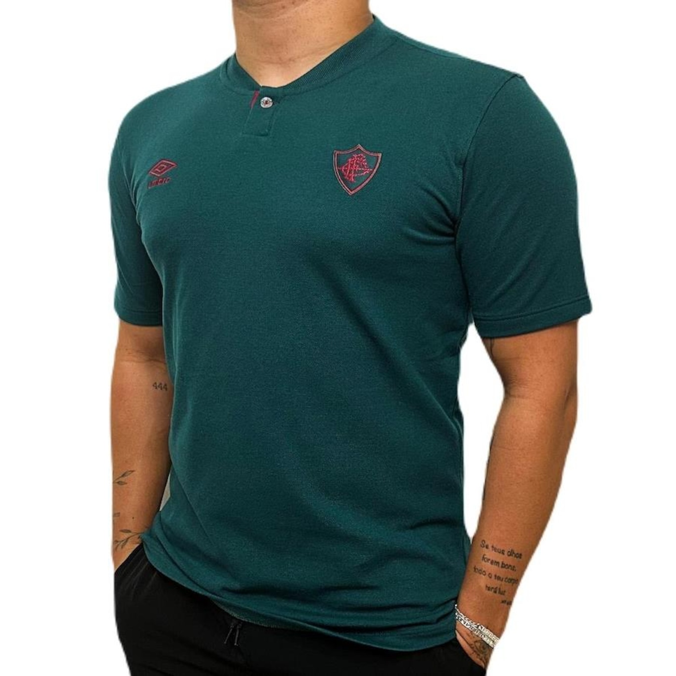 Camisa Polo do Fluminense Viagem 2024 Umbro - Masculina - Foto 3