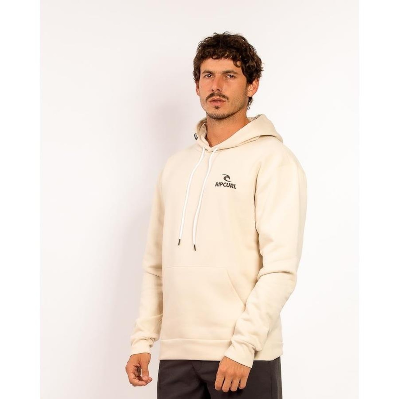 Blusão de Moletom Rip Curl Canguru Brand Stack Hood Vintage - Masculino - Foto 2