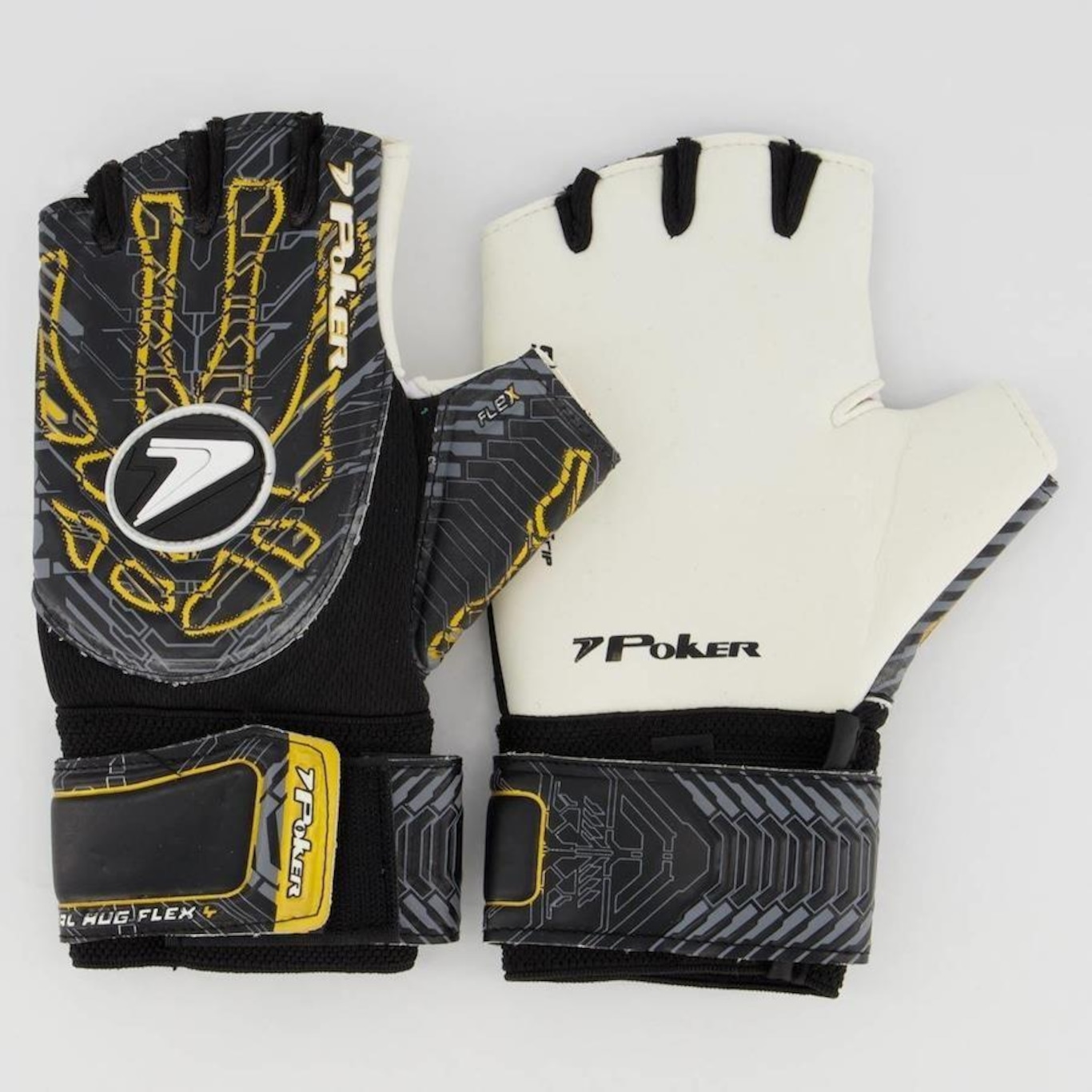 Luva de Goleiro Futsal Poker Hug Flex 4 Profissional - Unissex - Foto 1