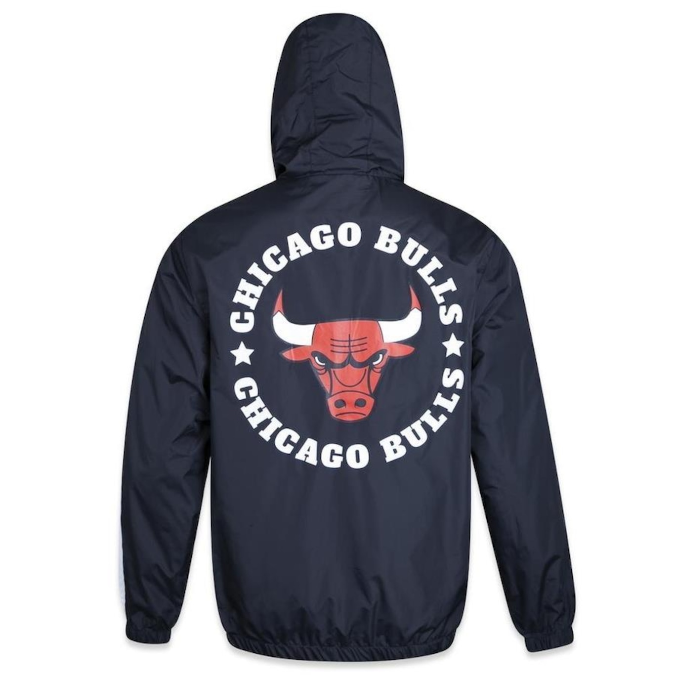 Jaqueta New Era Corta Vento Windbreaker Plus Size Chicago Bulls Hiphop - Masculina - Foto 2