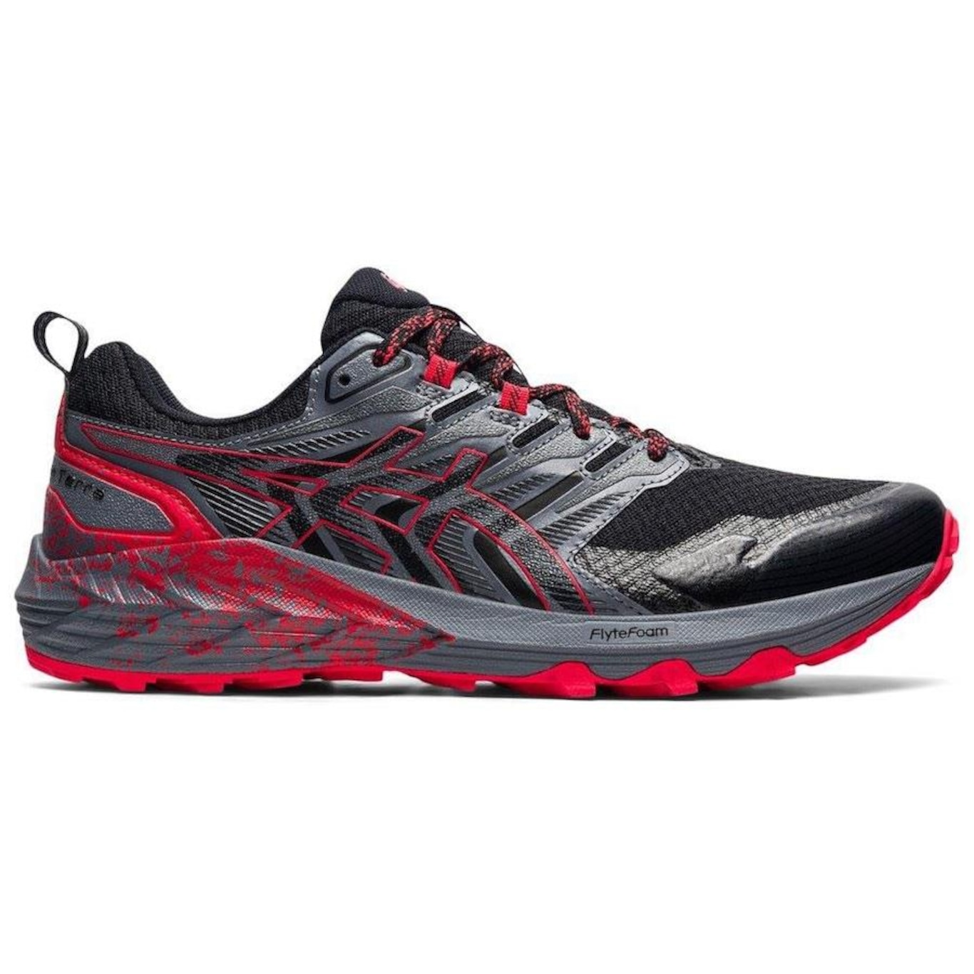 Tênis Asics Gel Trabuco Terra Cinza+Vermelho Masculino - Foto 1