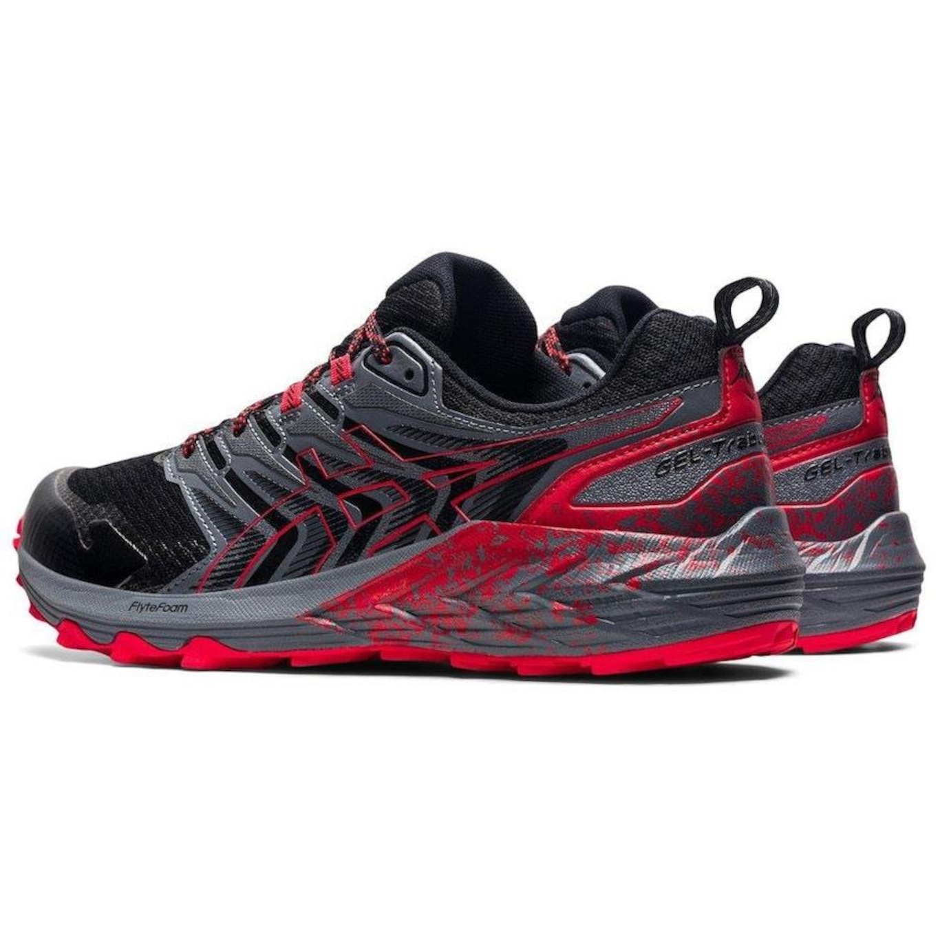 Tênis Asics Gel Trabuco Terra Cinza+Vermelho Masculino - Foto 2