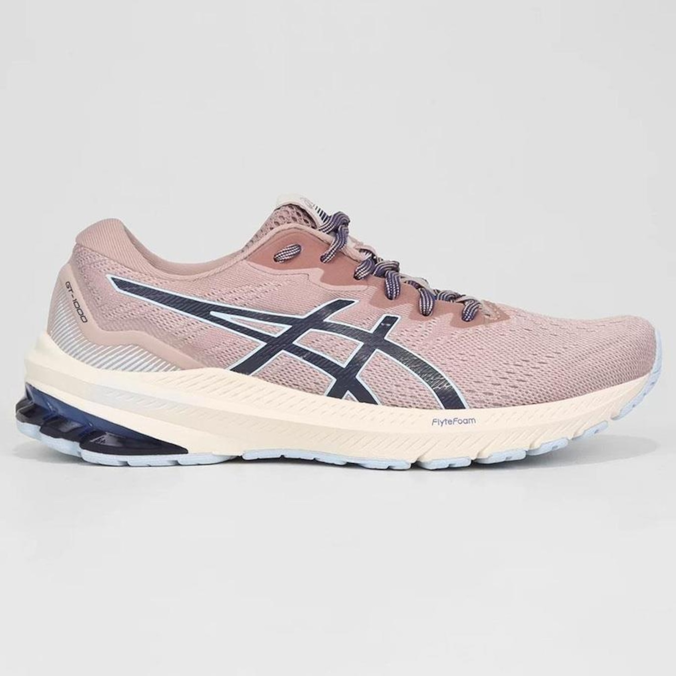 Tênis Asics Gt 1000 11 Rosa+Azul Feminino - Foto 1