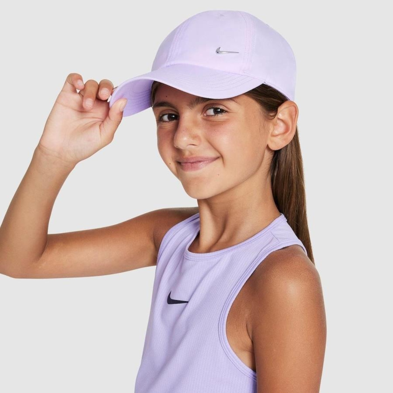 Boné Nike Dri-Fit Swoosh Metal - Strapback - Infantil - Foto 4